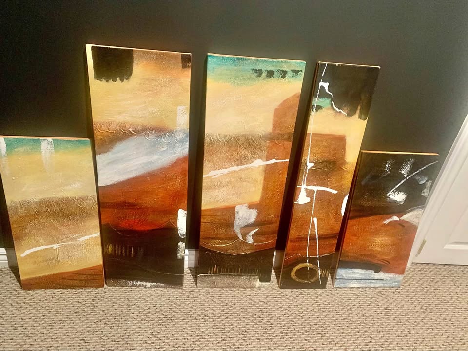 5 piece contemporary art AVAILABLE