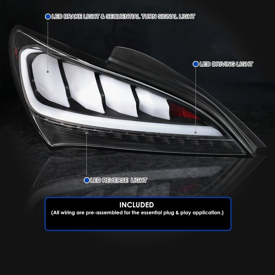 Brand New SPEC-D LED Tail Lights Hyundai Genesis Coupe 10-16 - photo 2