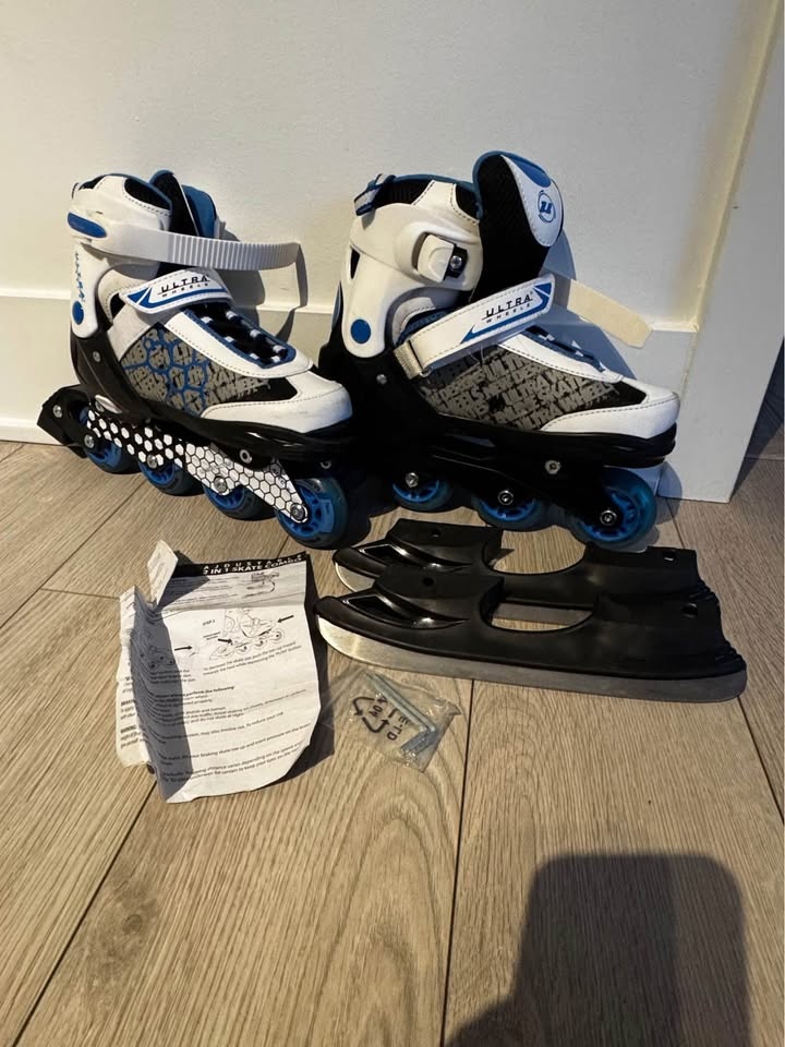 Ultra Wheels Switchers Ice/Inline Skates Set, Blue, Youth - photo 3