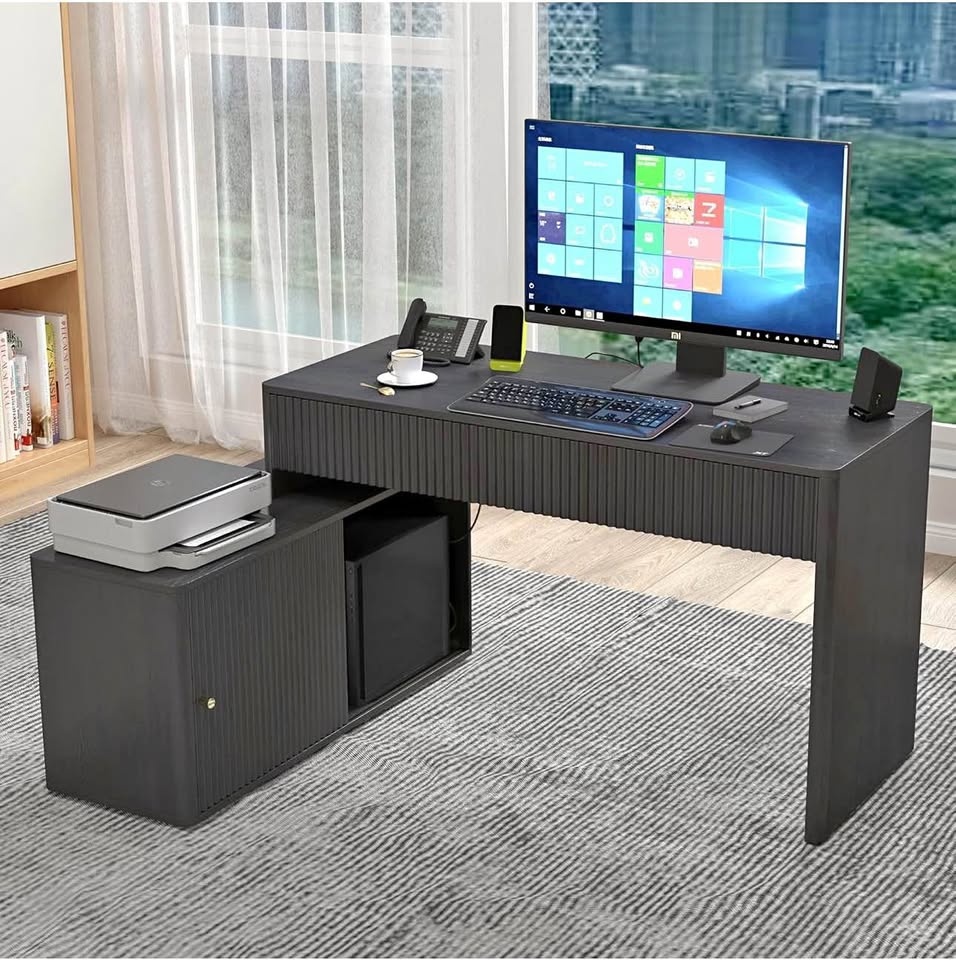 Modern computer desk with storage