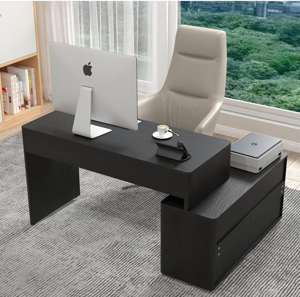 Modern computer desk with storage - photo 2