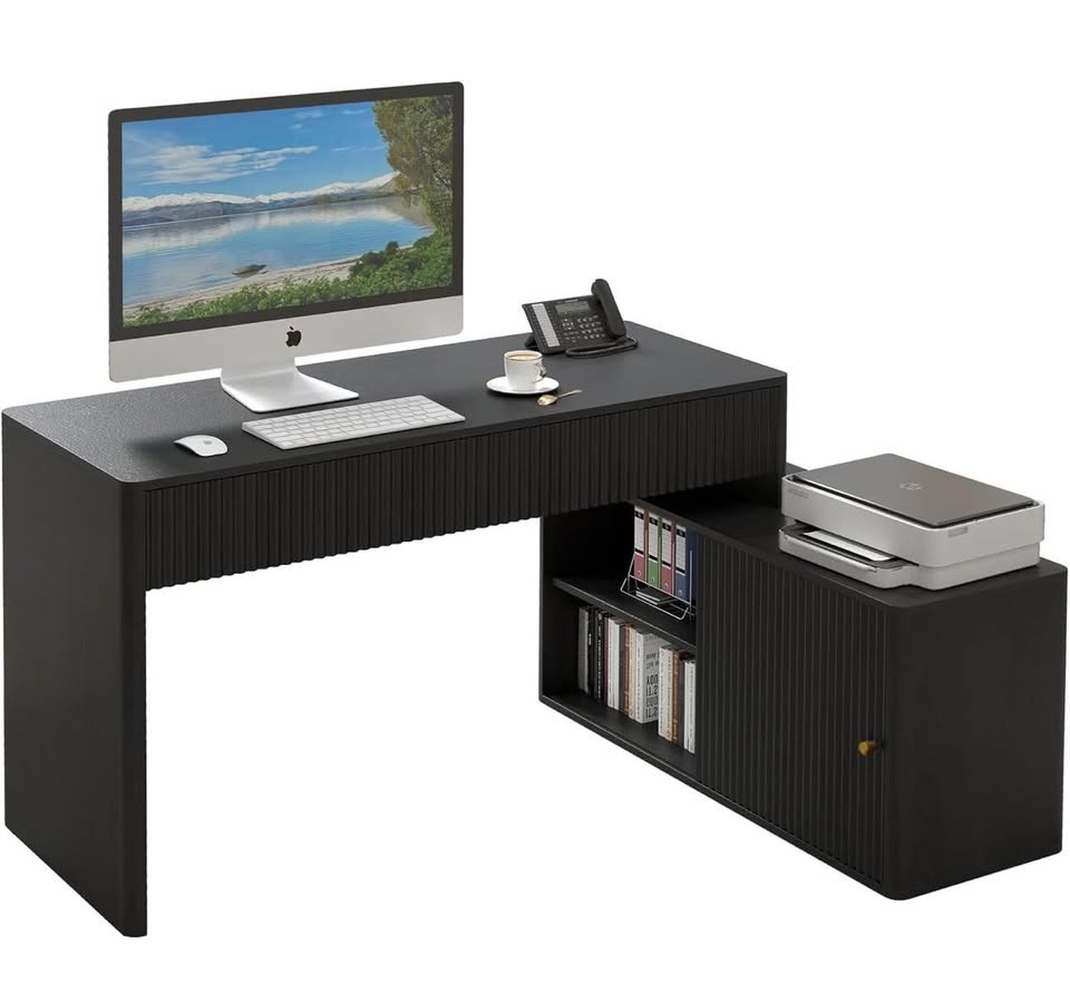 Modern computer desk with storage - photo 3