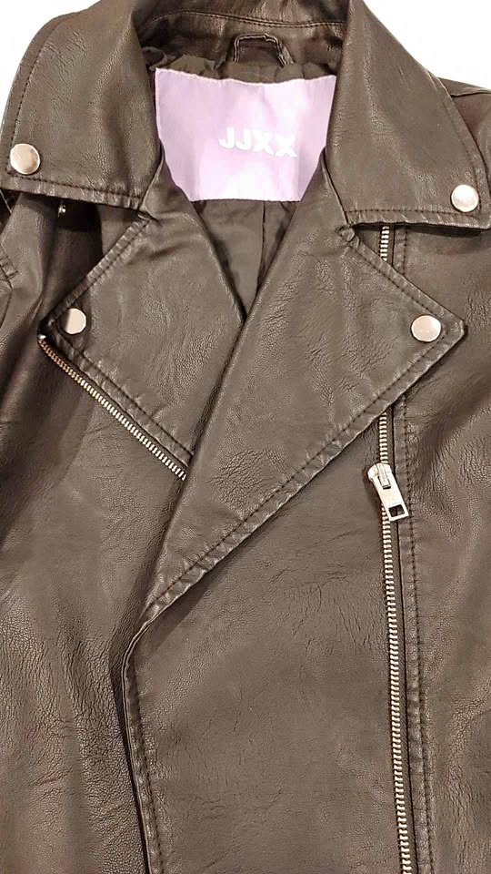 black faux leather jacket brand new