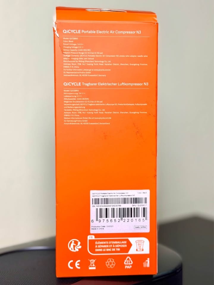 🔧 QiCycle Portable Electric Air Compressor N3 – New! - photo 3