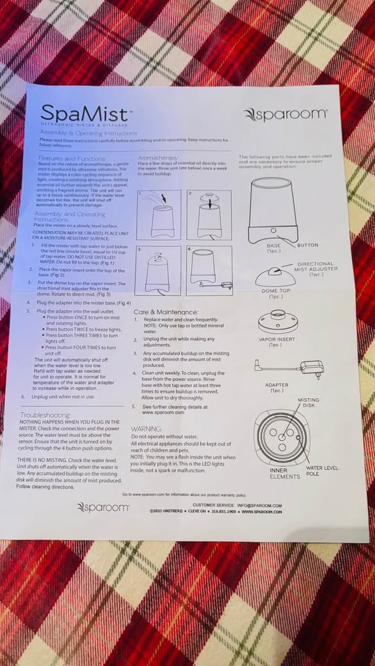 SpaMist Ultrasonic Diffuser - photo 4
