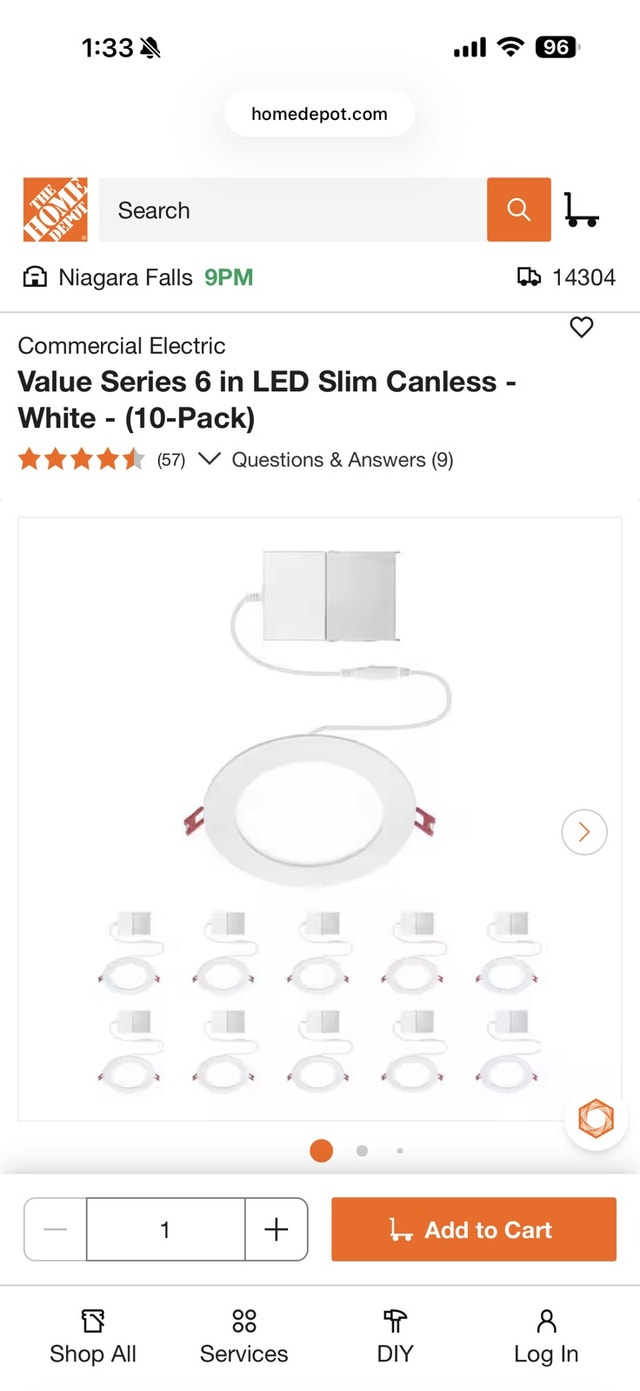 Electric Value Series 6” LED Slim Pot Light - photo 2