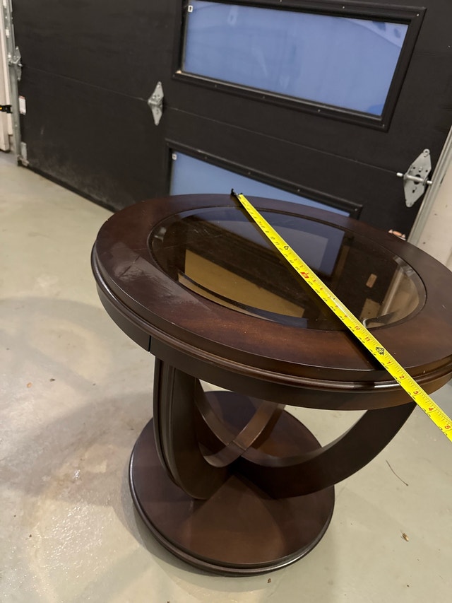 Round Glass Top Table