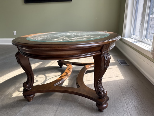 Oval Glass Top Coffee Table - photo 2