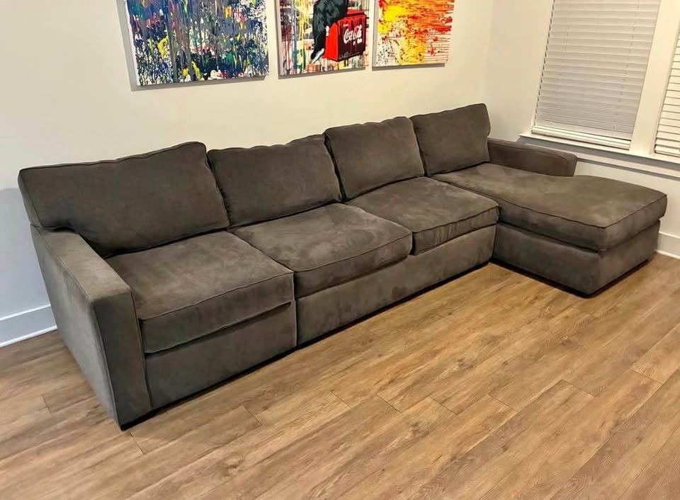 Gray Sectional Sofa with Chaise Lounge