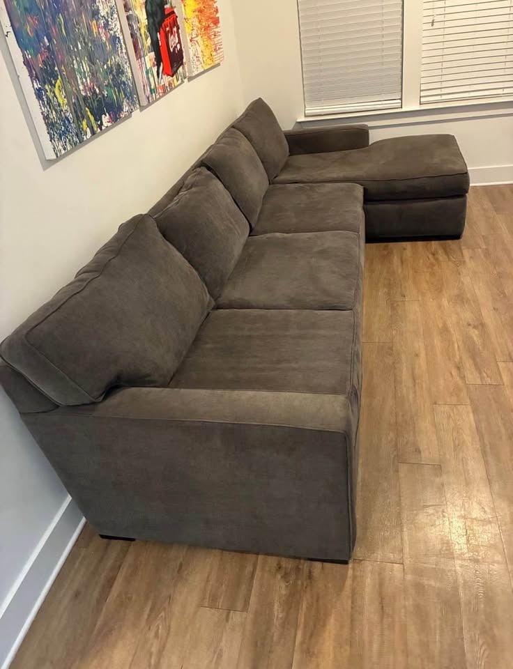 Gray Sectional Sofa with Chaise Lounge - photo 2