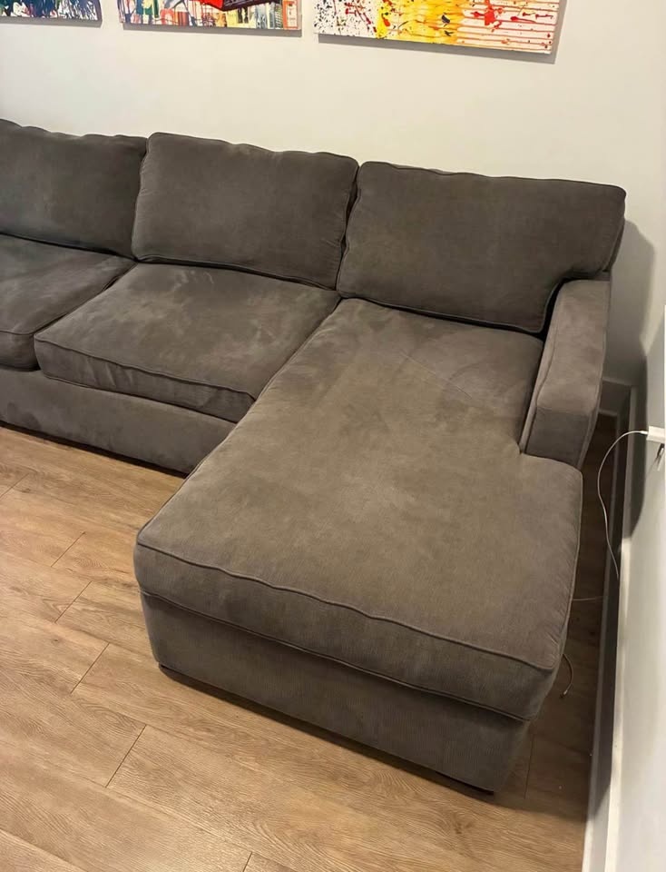 Gray Sectional Sofa with Chaise Lounge - photo 3