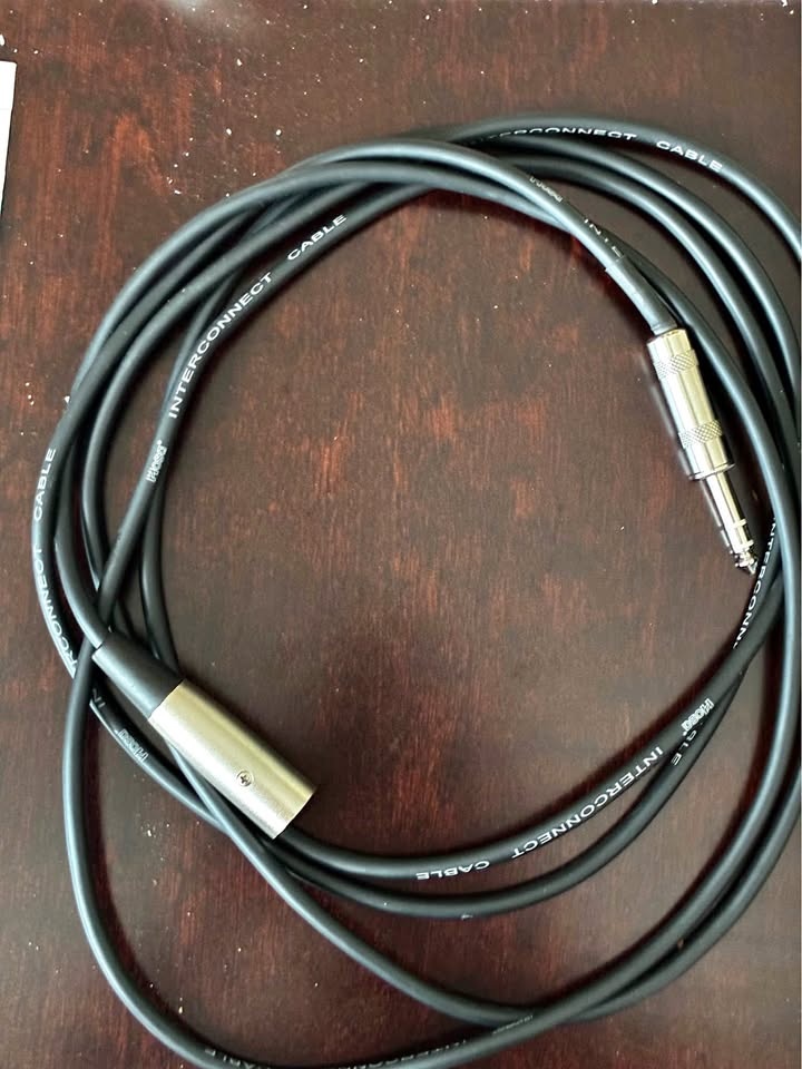 Hosa Balanced Interconnect 1/4'' TRS to XLR3M (M) -10 foot patch