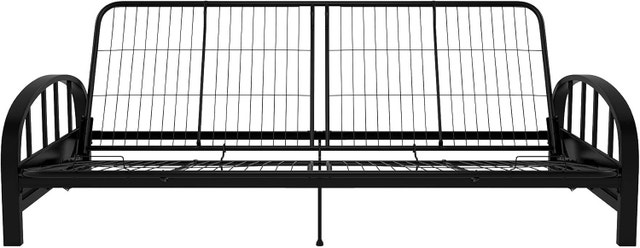 DHP Aiden Metal Futon Frame, Black with free futon and a cover - photo 3