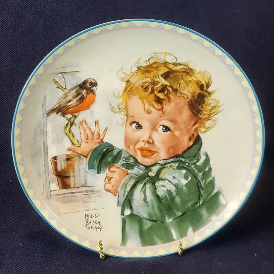Little Red Robins plate Edwin Knowles