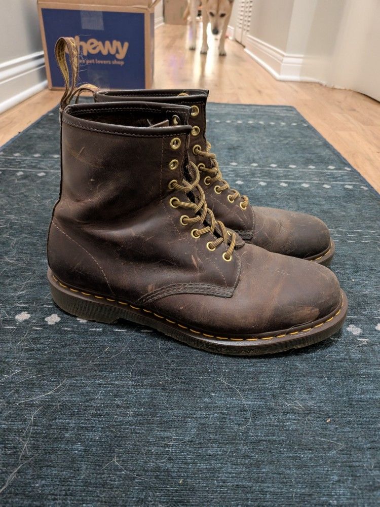 Doc Martens Brown 1460 Crazy Horse Lace-up Leather Boots US Mens - photo 4