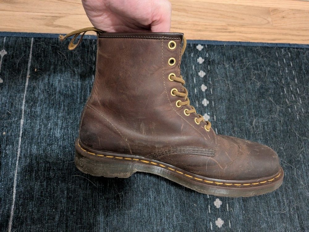Doc Martens Brown 1460 Crazy Horse Lace-up Leather Boots US Mens - photo 5