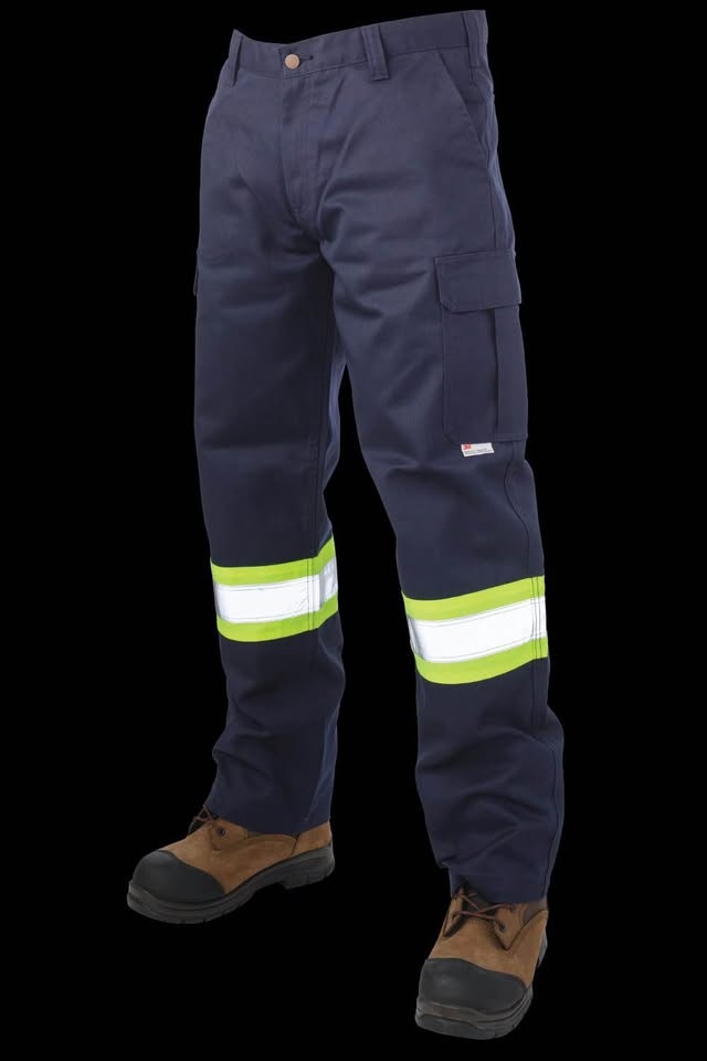 Relaxed-Fit Twill Safety Cargo Utility Pants - photo 2