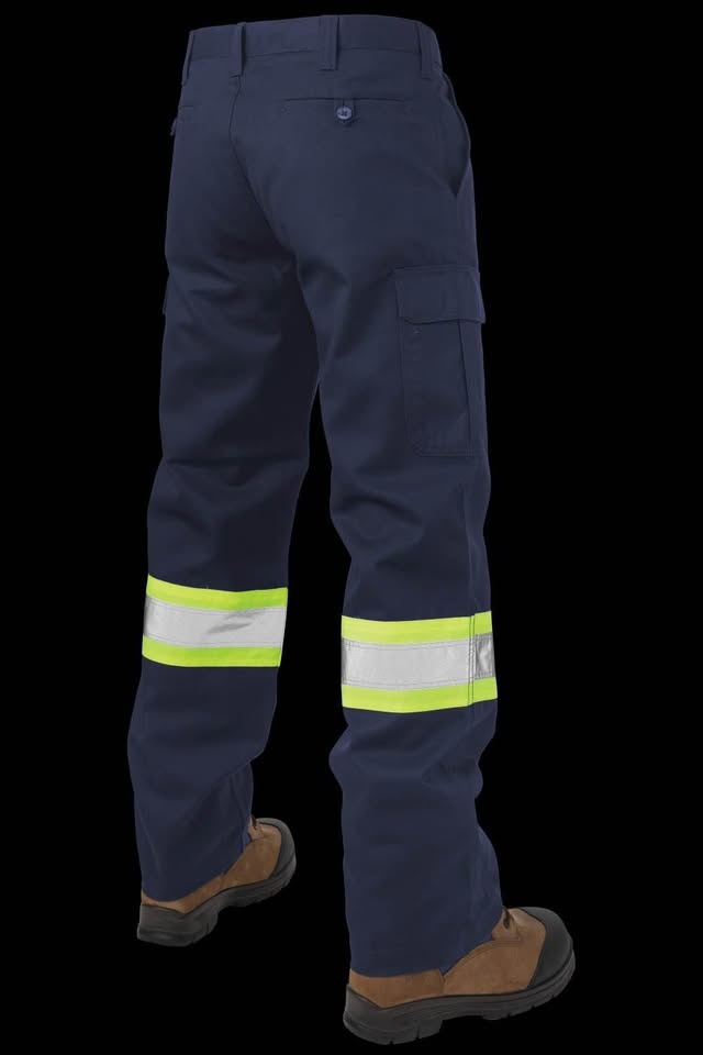 Relaxed-Fit Twill Safety Cargo Utility Pants - photo 4
