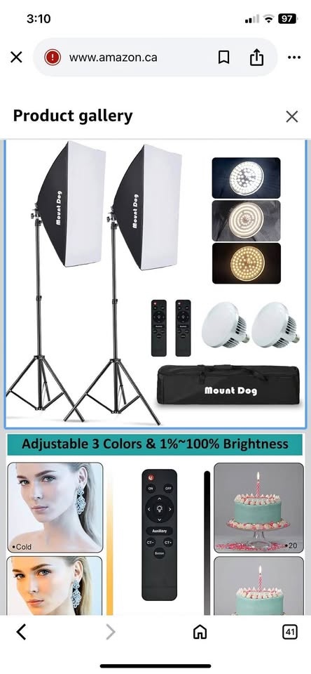 MOUNTDOG Softbox Lighting Kit Studio