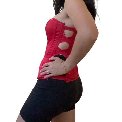 CHARLOTTE RUSSE- Vintage Y2K Red corset top- SIZE S - photo 2