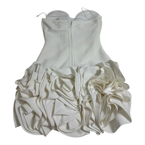 FASHION NOVA- Blessed Beauty Ruffle Rosette Bandage Mini Dress - photo 5