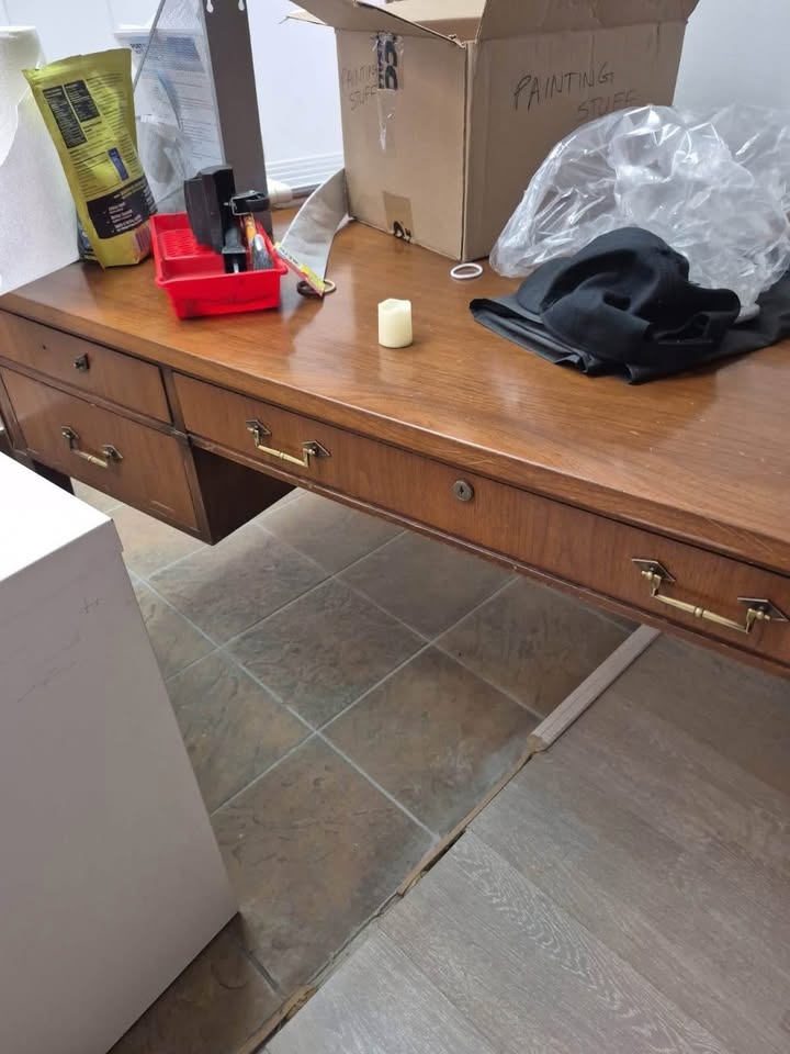 Mid-Century Vintage Wooden Desk - photo 3