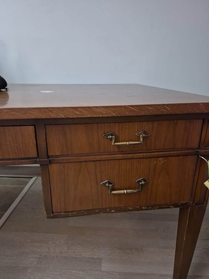 Mid-Century Vintage Wooden Desk - photo 5