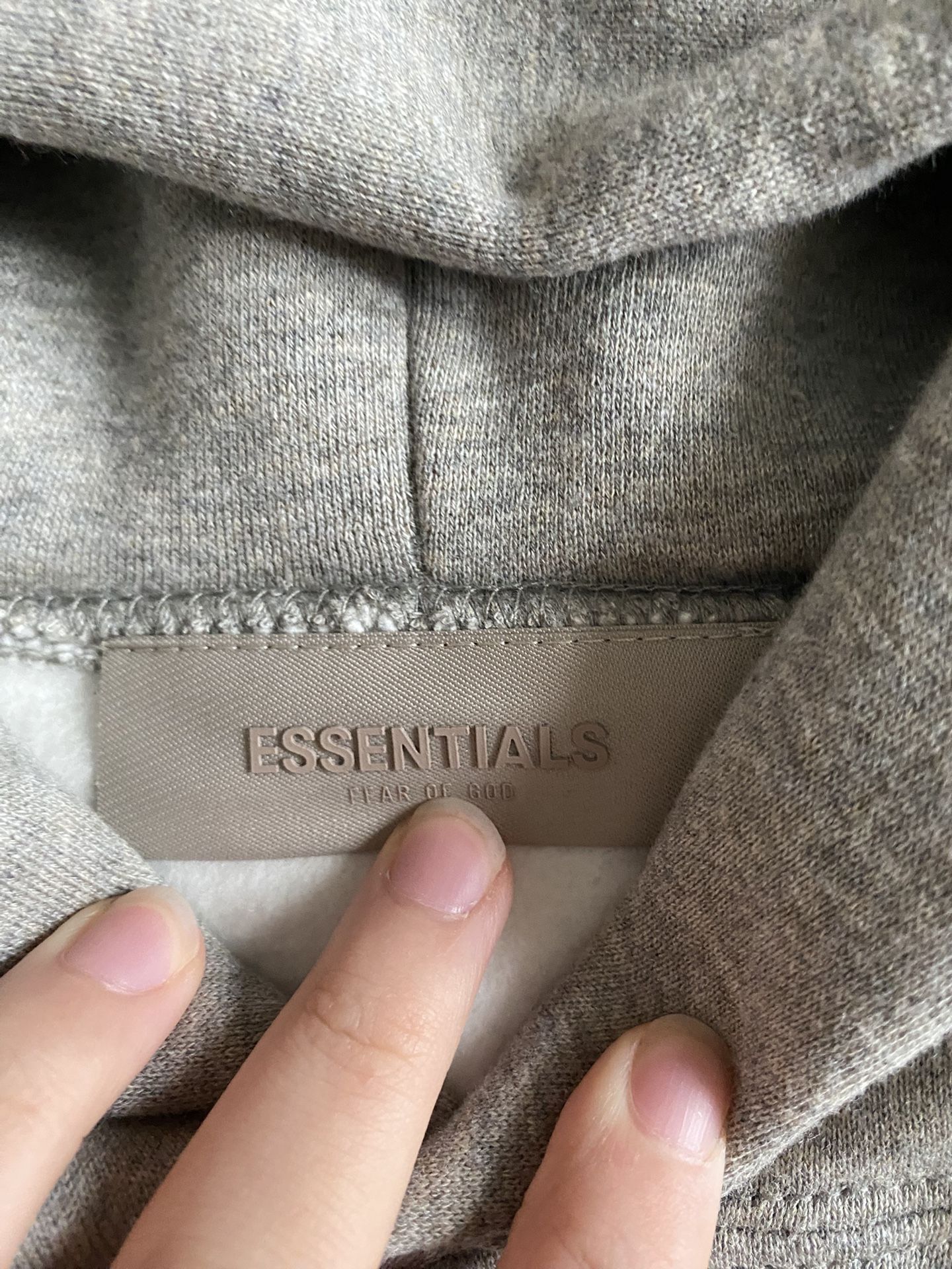 Essentials Fear Of God Dark Oatmeal Hoodie [Size Small] - photo 3