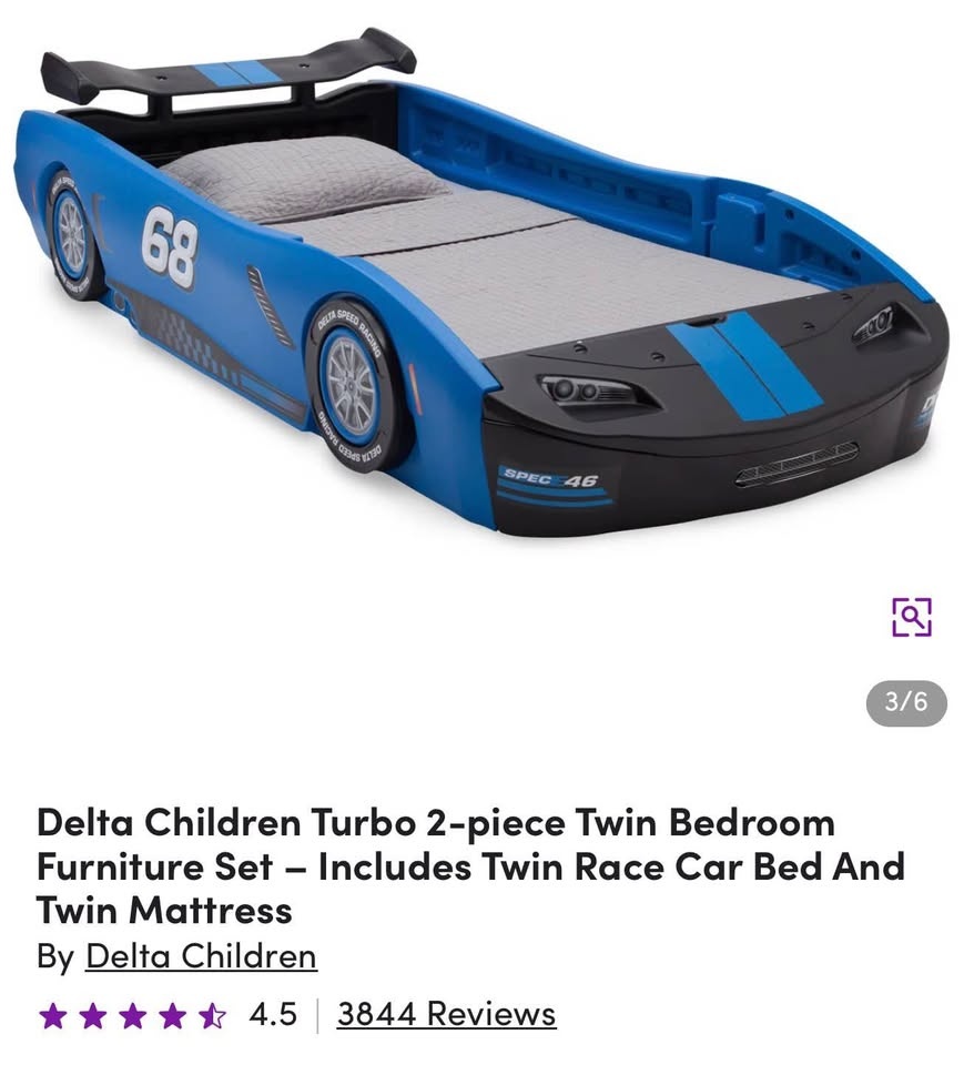 Delta Children Twin Bedroom Race Car Bed - photo 4