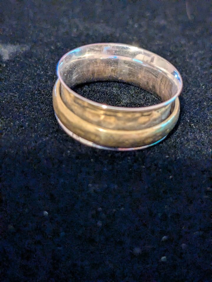 Silver amethyst fidget ring - photo 2