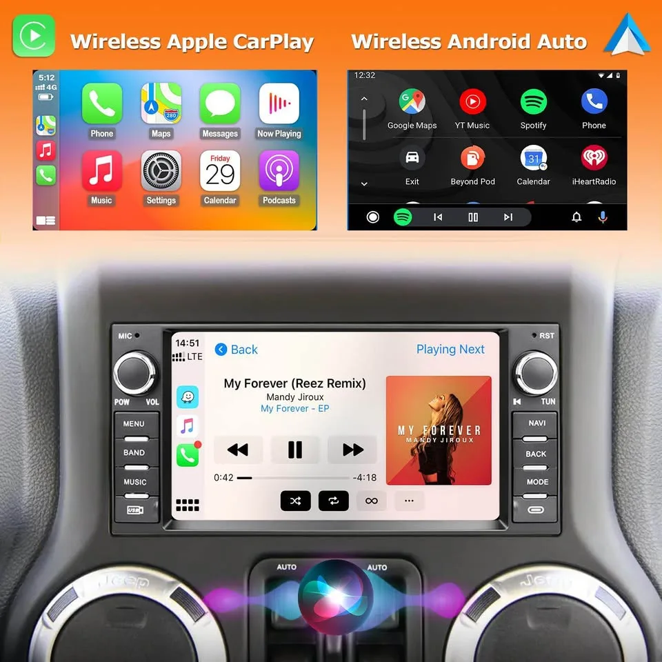 Android Car Stereo 7" Touchscreen CarPlay & GPS image indicator(2)