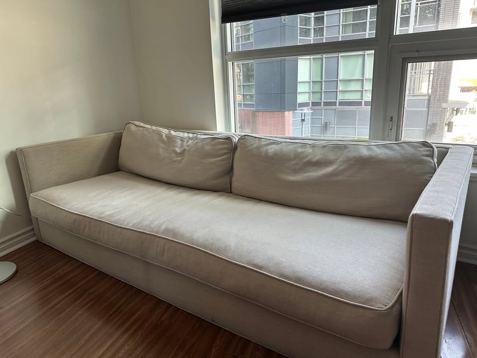 Beige West Elm sofa - photo 2