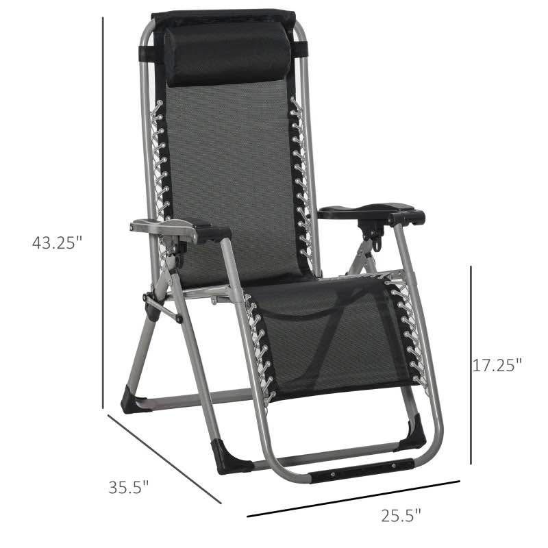 Reclining Zero Gravity Chair with Adjustable Backrest - photo 2