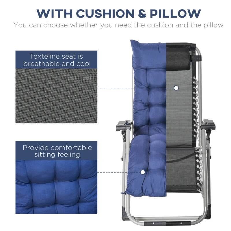 Reclining Zero Gravity Chair with Adjustable Backrest - photo 5