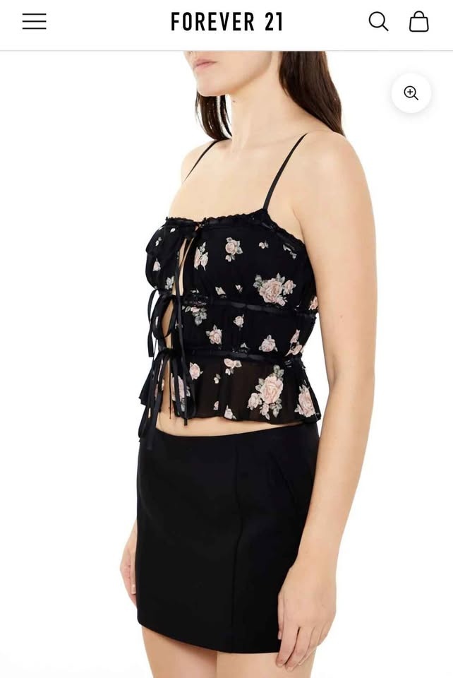 Forever 21 Rose print cropped cami - photo 5