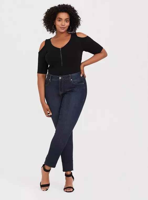 Torrid Foxy Vneck zip front cold shoulder top - photo 2