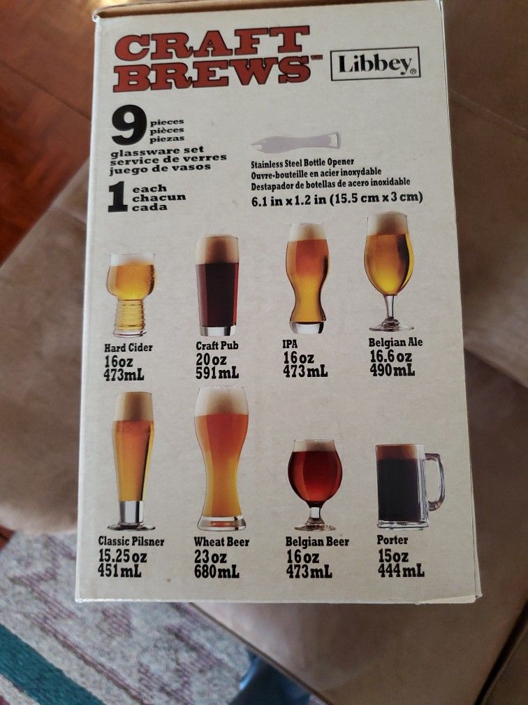 Craft Brews - 9 Piece Glassware Set By Libbey - photo 3