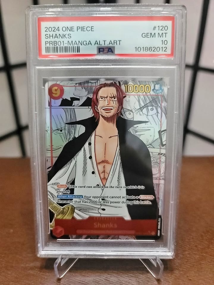 PSA 10 Shanks – 2024 One Piece PRB01 Manga Alternate Art #120