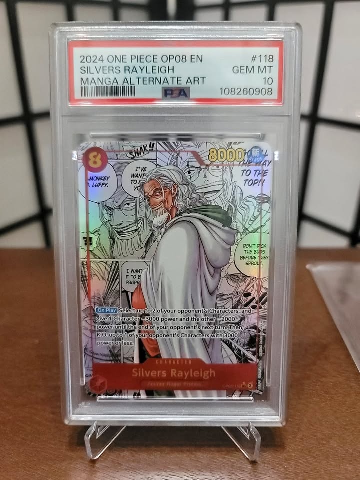 PSA 10 Silvers Rayleigh OP08 Manga Alternate Art #118