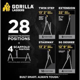 🔥 GORILLA 22ft Multi-Position Ladder - photo 3