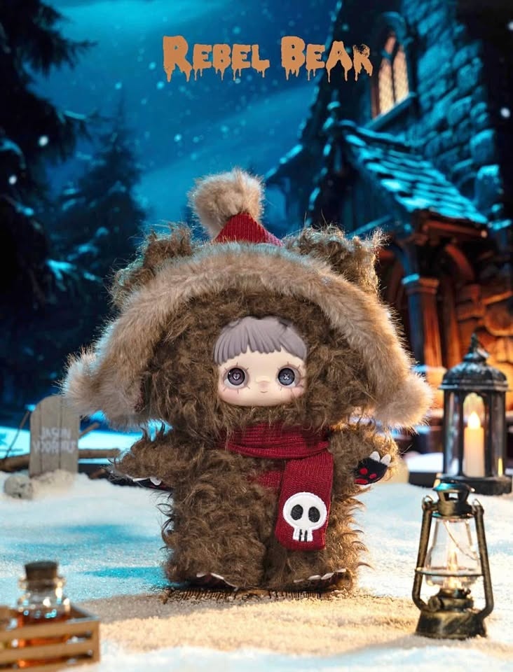 Maymei Winter Weirdness Series Plush Pendant - Rebel Bear