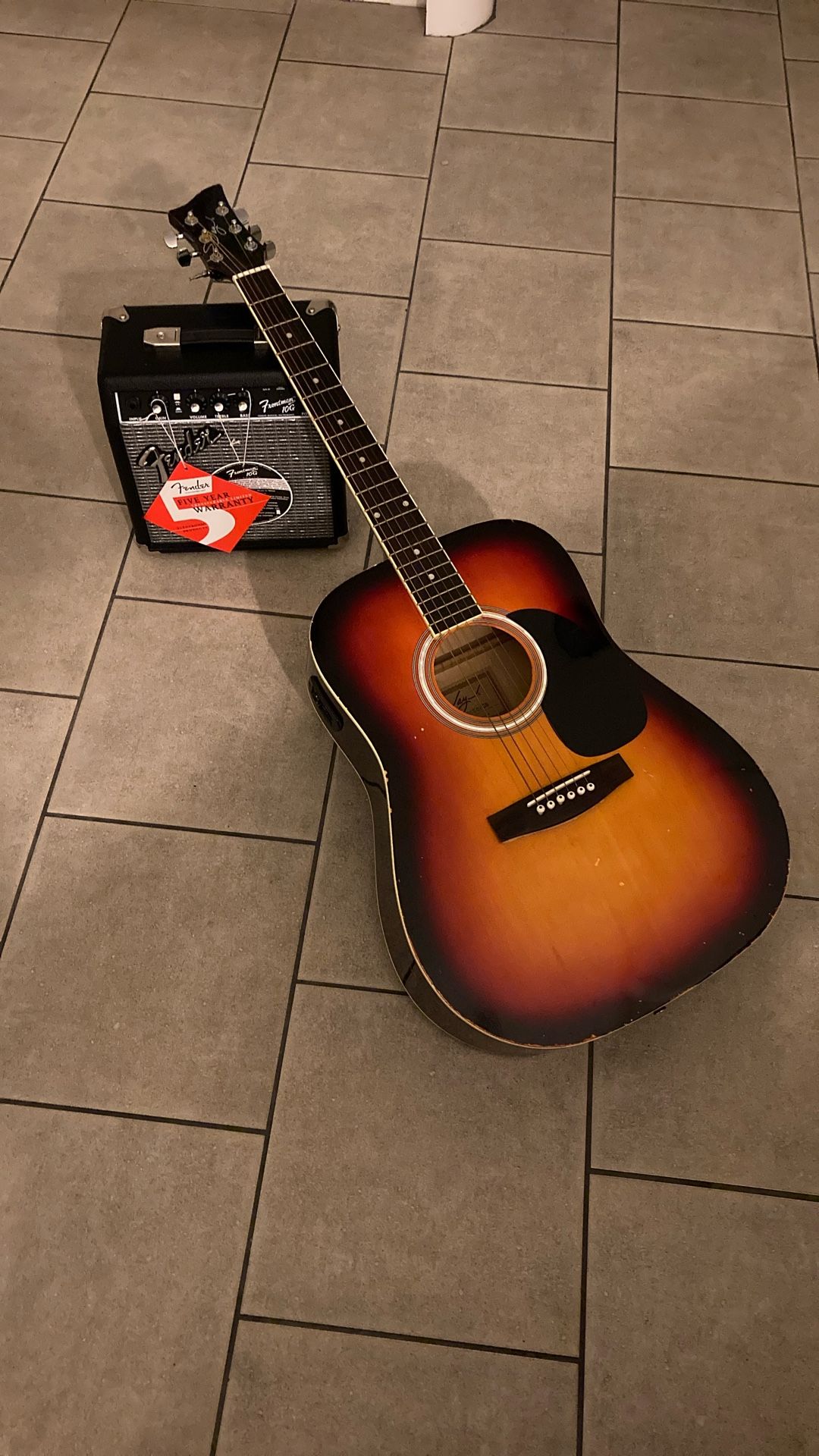 Acoustic- Electric Guitar Set