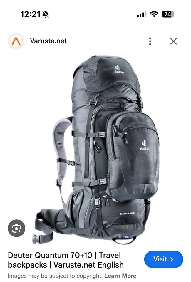 Deuter Quantum 70L Backpack – Like New