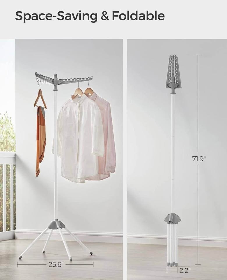 👕 SONGMICS Clothes Drying Rack | 59” Folding Laundry Airer | NEW - photo 2