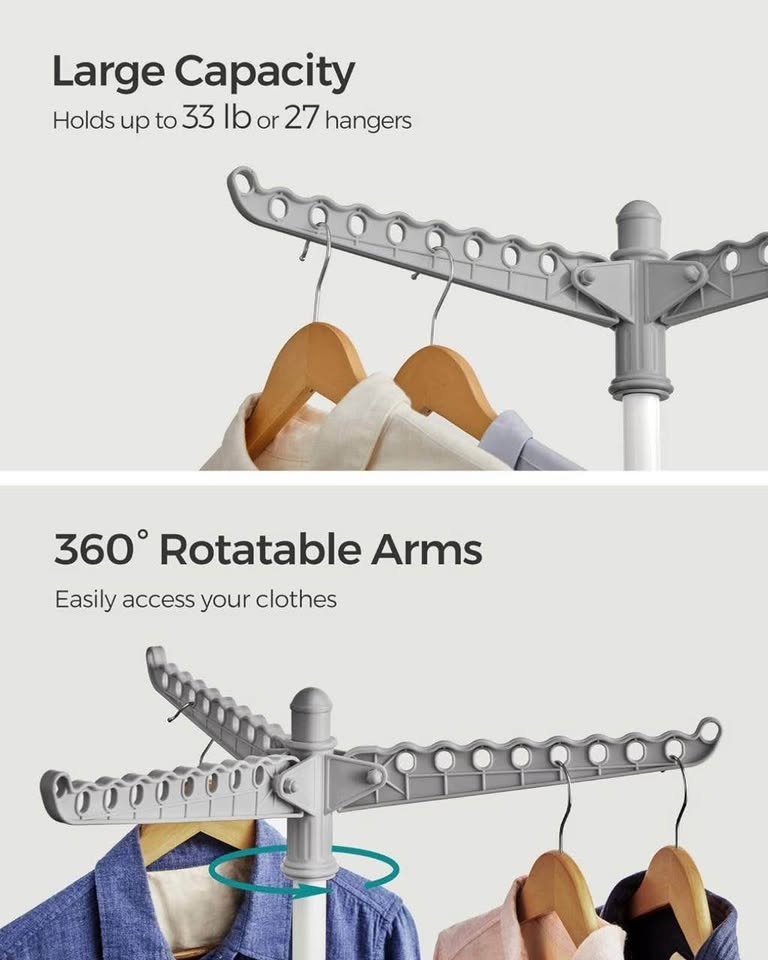 👕 SONGMICS Clothes Drying Rack | 59” Folding Laundry Airer | NEW - photo 5