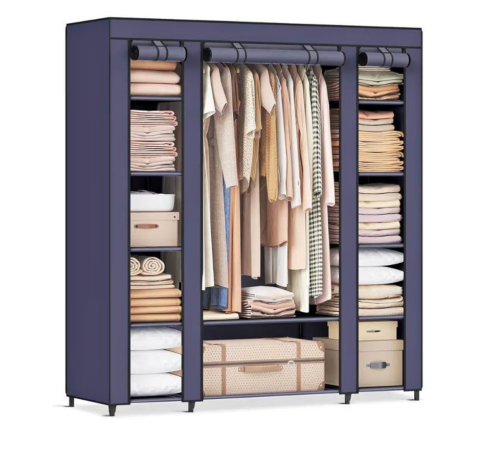 SONGMICS Portable Closet Wardrobe – 12 Compartments