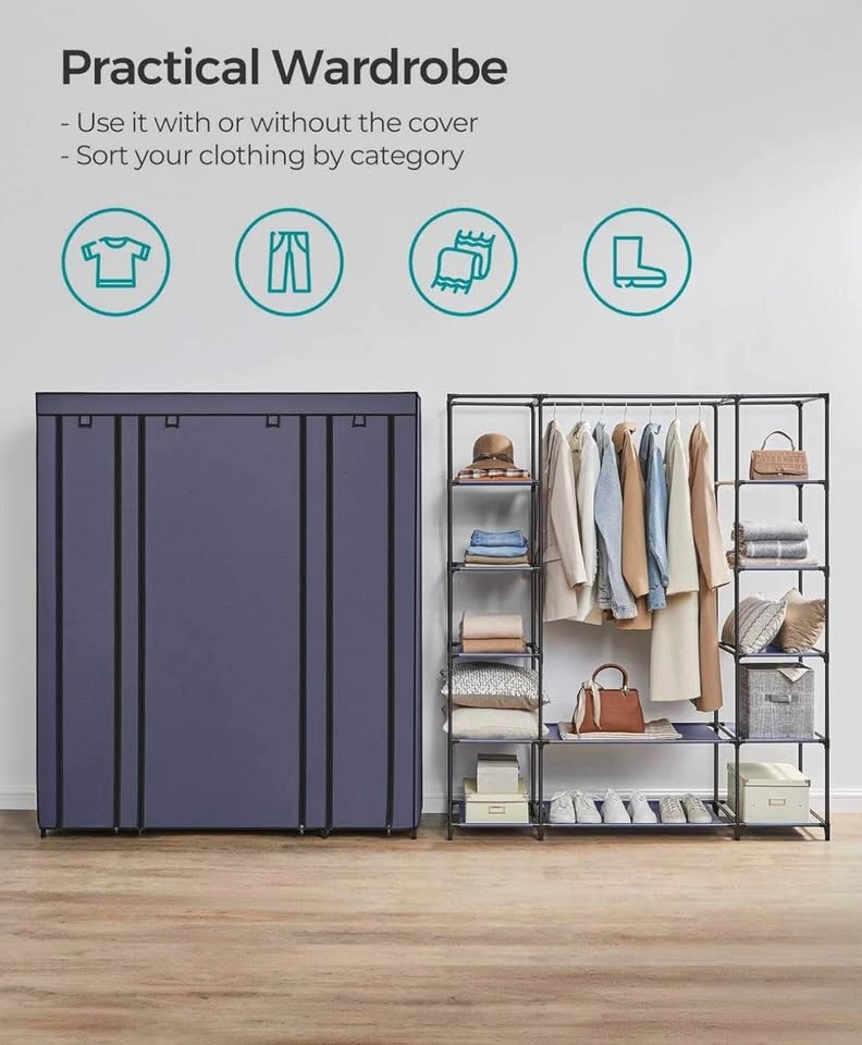 SONGMICS Portable Closet Wardrobe – 12 Compartments - photo 4