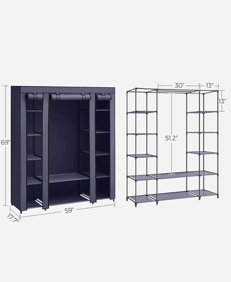 SONGMICS Portable Closet Wardrobe – 12 Compartments - photo 5