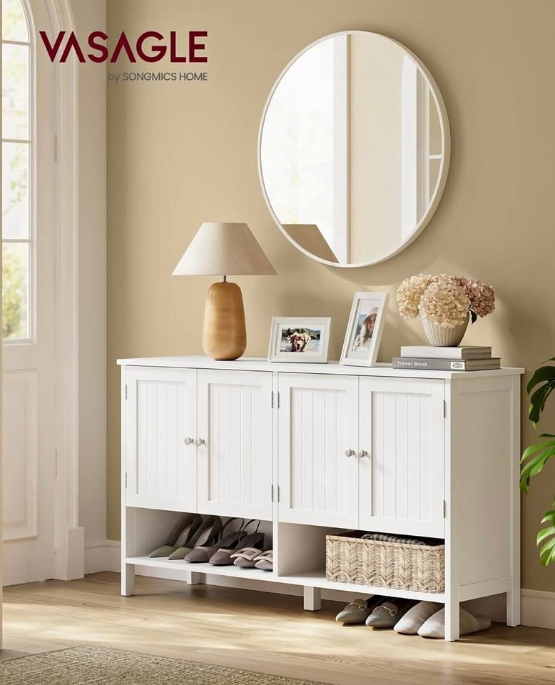 VASAGLE 3-Tier Shoe Cabinet – Modern Entryway Storage