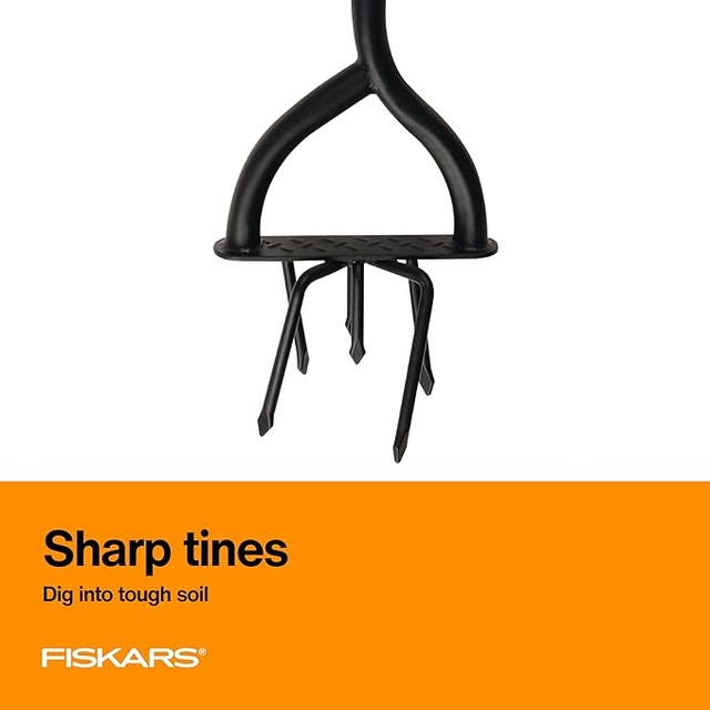 NEW Fiskars Long Handle Steel Tiller, 40", Arrow Tipped Tines - photo 4